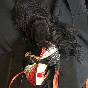 Vintage handpainted mask numbered and signed